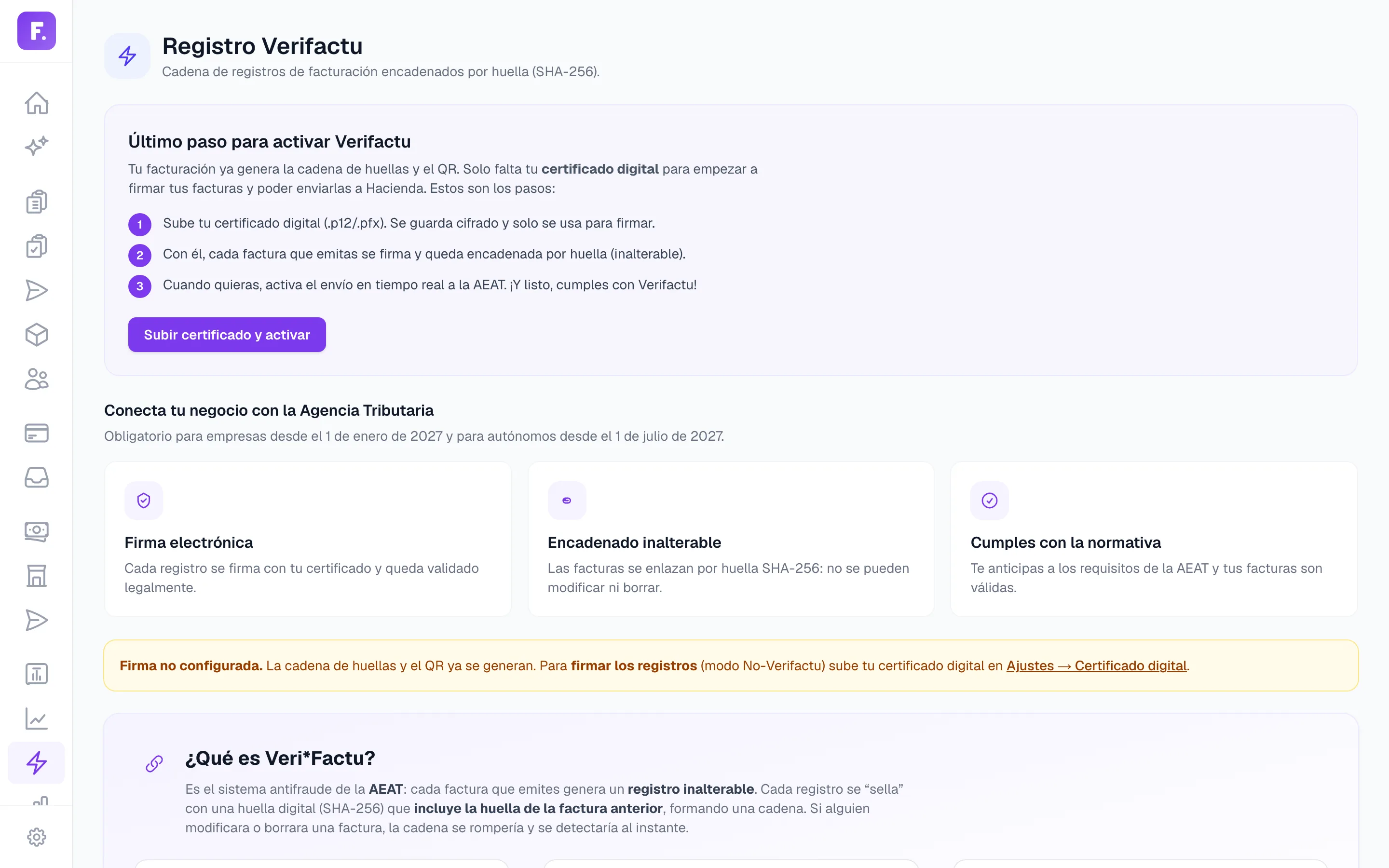 Facturas legales con Verifactu y QR